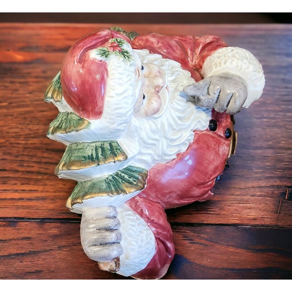 Fitz and Floyd TOYLAND SANTA COOKIE JAR 2070/106 Vintage Retired 12" Omnibus - Picture 10 of 16